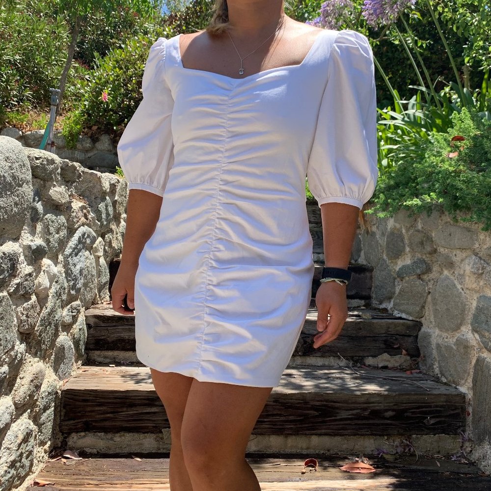 NWT Zara Puff Sleeve Mini Dress